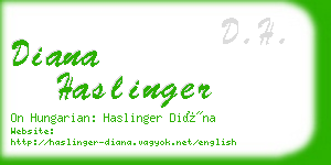 diana haslinger business card
